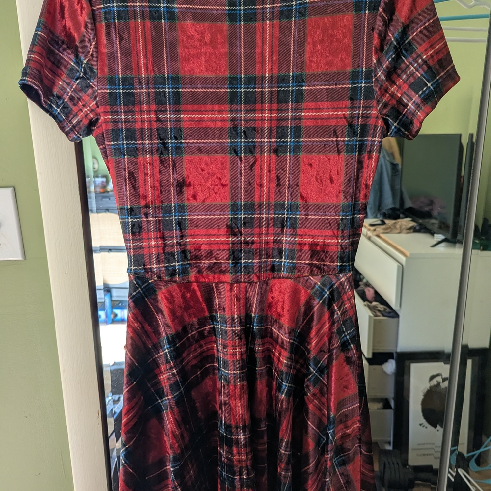Vintage Red and Black Plaid Dress